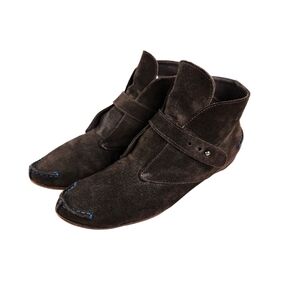 Donald J. Pliner Berle Brown Suede Leather Wedge Ankle Booties Women's Size 9.5